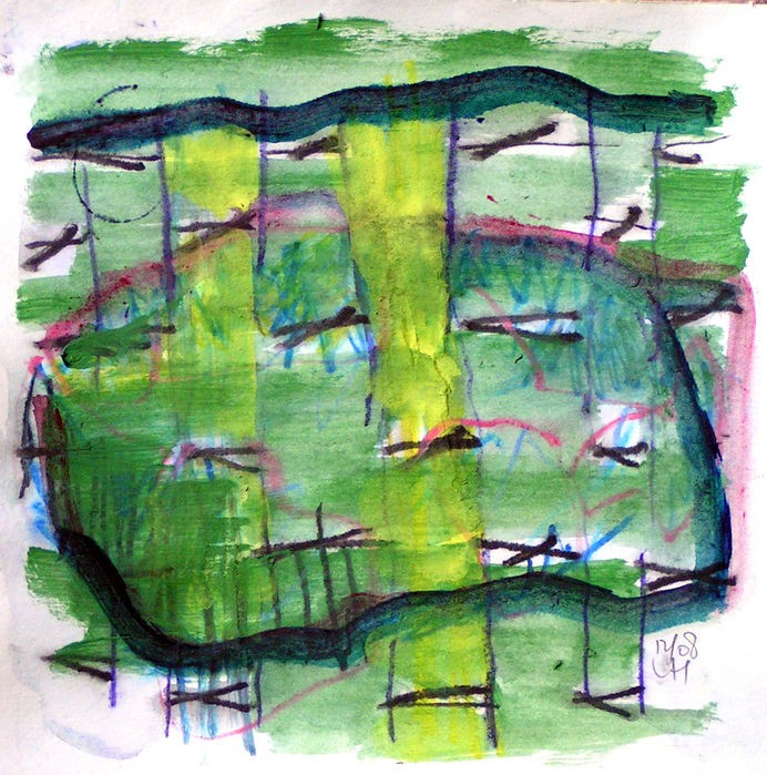 Random work from LOUKIE HOOS | 8-14drawings_structure, space & scenery | pond
